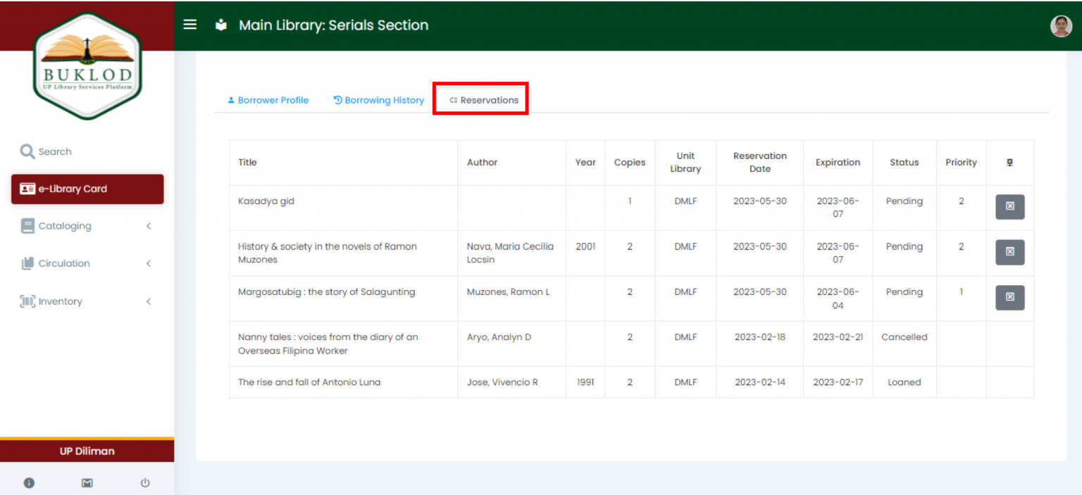 Electronic Library Card – Documentation